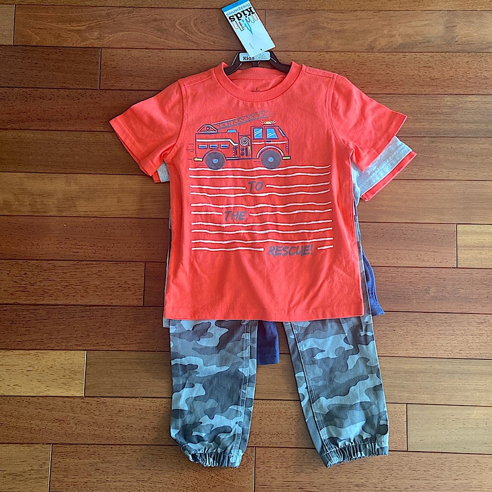 Kids Headquarters 4-Piece Fire Truck Matching Set - Size 4T